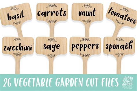 Download Free Basil Gardening Labels Cut Files